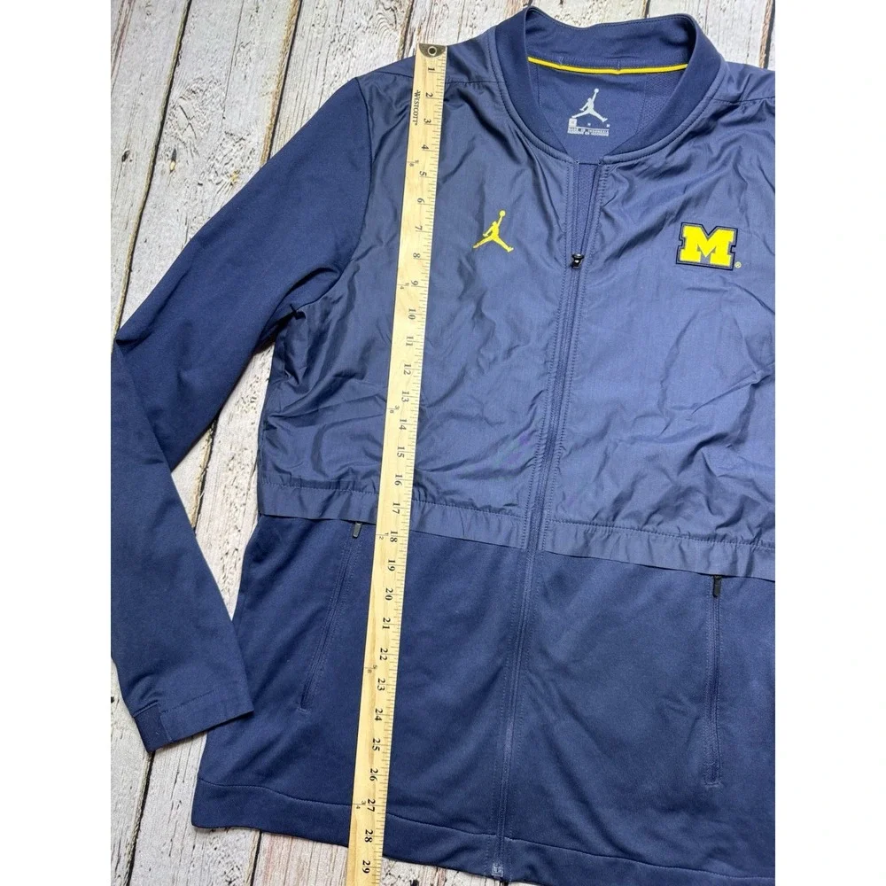 Jordan Michigan‎ Wolverines Track Full Zip Jacket Anorak Mens Medium Navy Blue